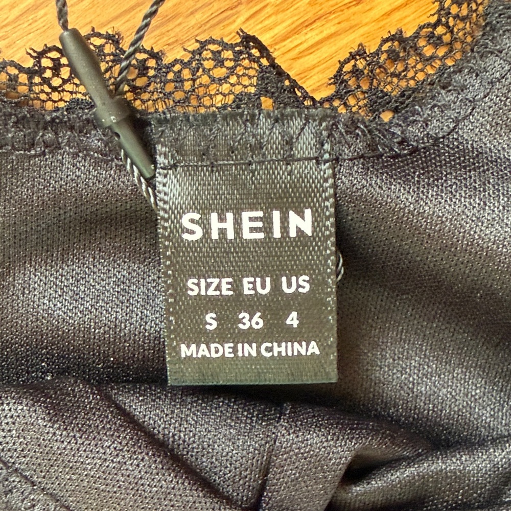 SHEIN Bae Black Lace Trim Corset Top - Picture 4 of 5
